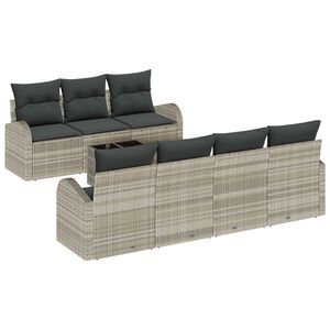 vidaXL Conjunto de Sof&aacute; de Jardim Cinzento-claro 55 x 55 x 37 cm
