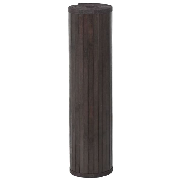 vidaXL Tapete retangular 60x100 cm bambu castanho-escuro