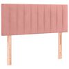 vidaXL Cama box spring c/ colch&atilde;o/LED 120x200 cm veludo rosa