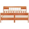 vidaXL Cama com estante sem colch&atilde;o 200x200 cm pinho maci&ccedil;o