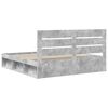 vidaXL Estrutura da Cama com cabeceira Concreto 180 x 200 cm