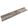 vidaXL Tapete de cozinha lav&aacute;vel 60x300 cm veludo padr&atilde;o cooking cinza
