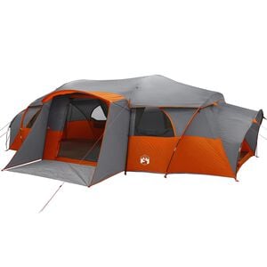 vidaXL Barraca Familiar com Cobertura Imperme&aacute;vel Cinza e Laranja