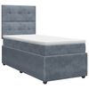 vidaXL Cama box spring com colch&atilde;o Cinzento-Escuro 80 x 200 cm Veludo
