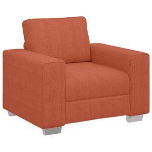 vidaXL Poltrona 100x77x82 cm tecido corduroy laranja vermelho