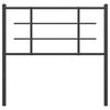 vidaXL Cabeceira de cama 100 cm metal preto