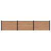 vidaXL Conjunto de Cercas 3 unid. 526 x 105 cm WPC e Alum&iacute;nio Castanho