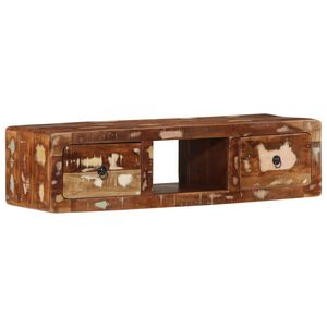 vidaXL Arm&aacute;rio de TV para parede 100x32x25cm madeira recuperada maci&ccedil;a