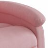 vidaXL Poltrona elevatória de massagens veludo rosa