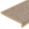 vidaXL Tapetes escada adesivos aspeto sisal 30pcs 65x21x4cm bege-claro