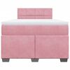 vidaXL Cama boxspring com colch&atilde;o 120x200 cm veludo rosa