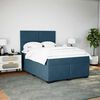 vidaXL Cama com molas/colch&atilde;o 160x200 cm veludo azul