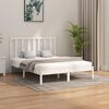 vidaXL Estrutura de cama 160x200 cm madeira maci&ccedil;a branco