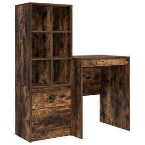 vidaXL Mesa Carvalho Defumado 105,5 x 50 x 127 cm 2 unid.