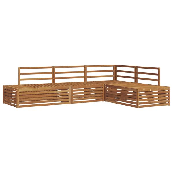 vidaXL Conjunto de Sof&aacute;s para Exterior 4 Pe&ccedil;a Natural