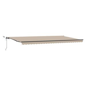 vidaXL Toldo retr&aacute;til Bege 600 &times; 350 cm Poli&eacute;ster