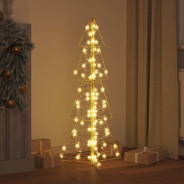 vidaXL &Aacute;rvore de Natal com 100 LEDs Branco quente 120 cm PET