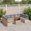 vidaXL Conjunto de Sof&aacute; de Jardim 10 pcs Bege Rattan Sint&eacute;tico