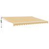 vidaXL Toldo retr&aacute;til autom&aacute;tico 4,5x3 m amarelo e branco