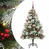 vidaXL &Aacute;rvore de Natal Artificial Verde e branco 150 cm