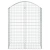 vidaXL Cesto gabi&atilde;o arqueado 100x50x120/140 cm ferro galvanizado