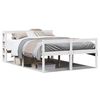 vidaXL Cama para idosos com cabeceira 120x200 cm pinho maci&ccedil;o branco