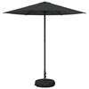 vidaXL Parasol de Jardim com Base Retangular 2,3 x 2,3 m Poli&eacute;ster