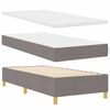 vidaXL Cama Box Spring LED Cinzento-acastanhado 90 x 190 cm tecido