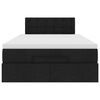 vidaXL Cama otomana com colch&atilde;o 120x200 cm tecido preto