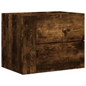 vidaXL Mesa de cabeceira de parede 45x30x35 cm carvalho fumado
