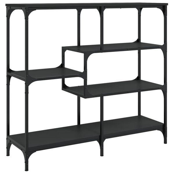 vidaXL Mesa consola 103x32x95 cm derivados de madeira preto