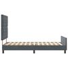 vidaXL Cama Box com cabeceira Cinzento escuro 100 x 200 cm Veludo