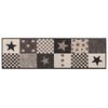 vidaXL Tapete de Cozinha Estrelas cinzentas 150 x 45 cm 100% Poliamida