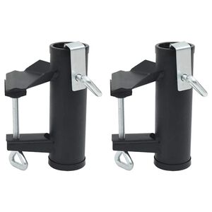 vidaXL Grampos de guarda-sol para varanda 2 pcs 25-38 mm a&ccedil;o