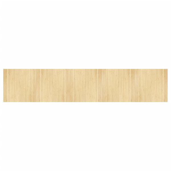 vidaXL Tapete retangular 100x500 cm bambu cor natural clara