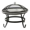 vidaXL Braseira e barbecue 2-em-1 com atiçador 56x56x49 cm aço inox.