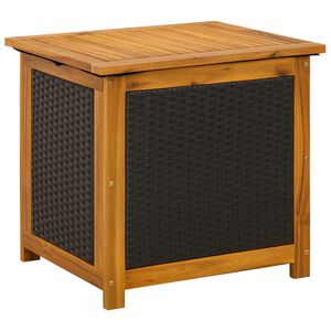 vidaXL Caixa de Armazenamento para Jardim 185 L 60 x 50 x 56 cm Preto