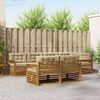 vidaXL Conjunto de Sof&aacute;s para Exterior 7 pcs Natural e Bege