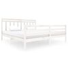 vidaXL Estrutura de cama 200x200 cm madeira maciça branco