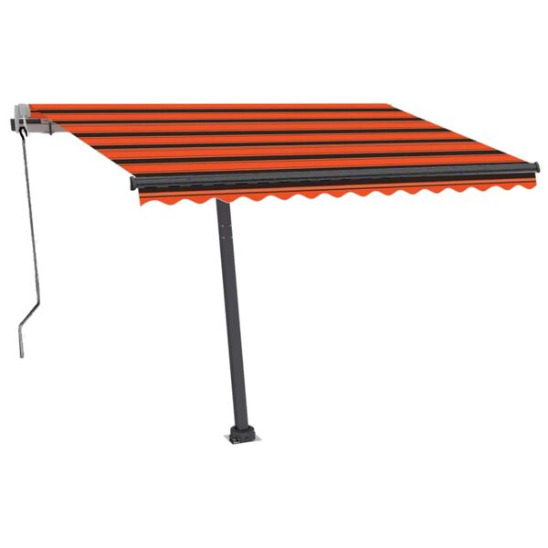 vidaXL Toldo autom&aacute;tico independente 300x250 cm laranja e castanho