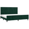vidaXL Estrutura de cama sem colch&atilde;o 200x200 cm veludo verde-escuro