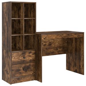 vidaXL Mesa Carvalho Defumado 135,5 x 50 x 127 cm 2 unid.