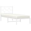 vidaXL Estrutura de cama com cabeceira 80x200 cm metal branco