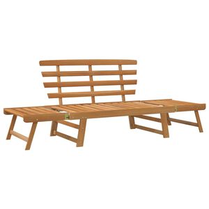 vidaXL Banco de jardim 2-em-1 190 cm madeira de ac&aacute;cia maci&ccedil;a