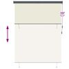 vidaXL Estores de rolo Riscas Creme 200 x 250 cm Tecido e Alum&iacute;nio
