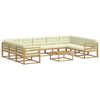 vidaXL Conjunto de Sof&aacute;s para Exterior 10 unid. Branco e Creme