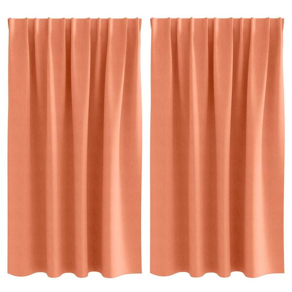 vidaXL Cortinas Blackout com Argolas 2 pcs Terracota 140 x 140 cm
