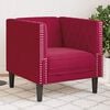 vidaXL Sof&aacute; chesterfield veludo vermelho tinto