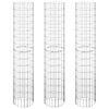 vidaXL Canteiro elevado/cesto gabi&atilde;o circular 3pcs &Oslash;30x150cm a&ccedil;o galv.