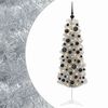 vidaXL &Aacute;rvore de Natal artificial estreita com bolas 150 cm 150 LED
